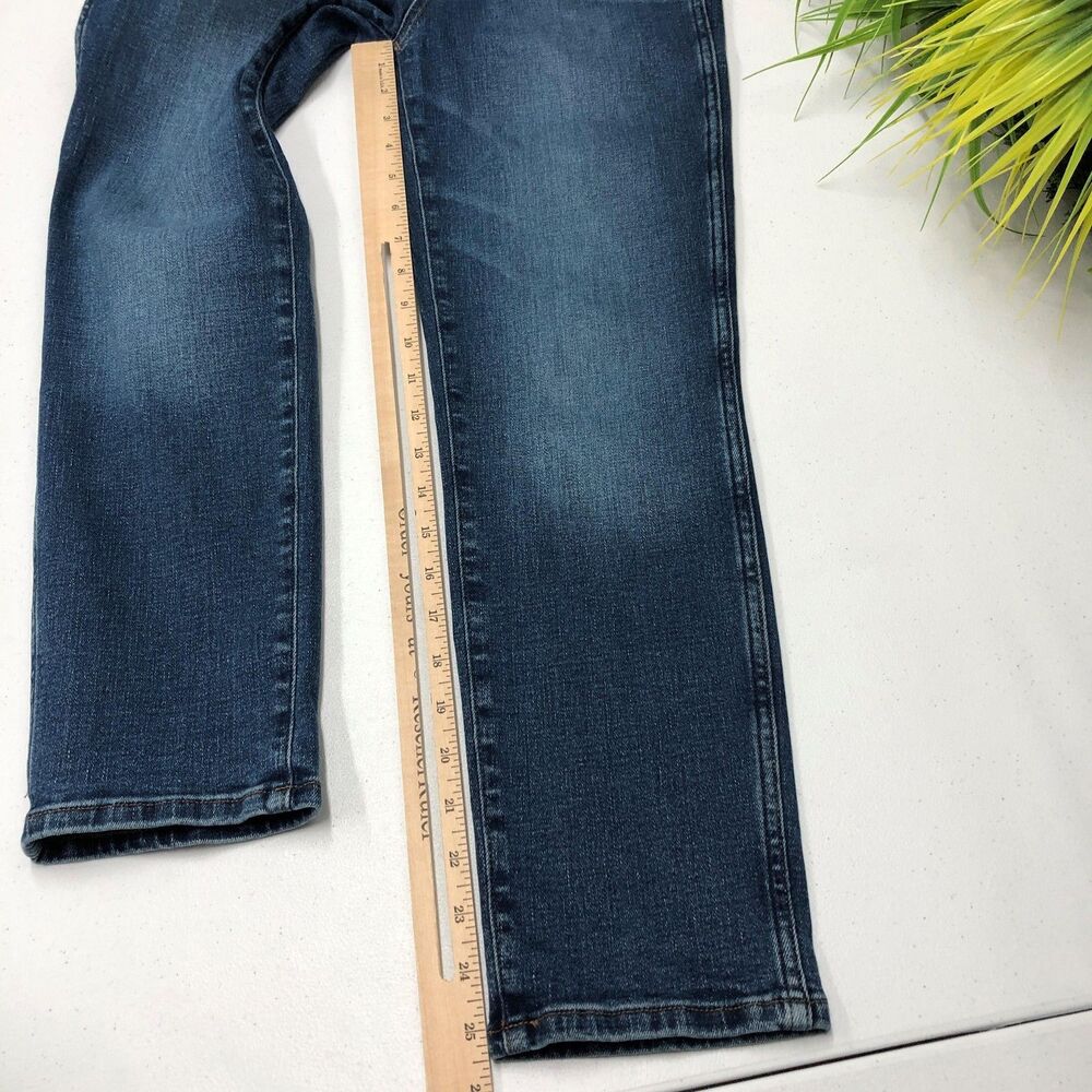 Madewell Stovepipe Jeans Womens 28P Blue Mid Rise Slim Straight Denim Stretch - Picture 10 of 13